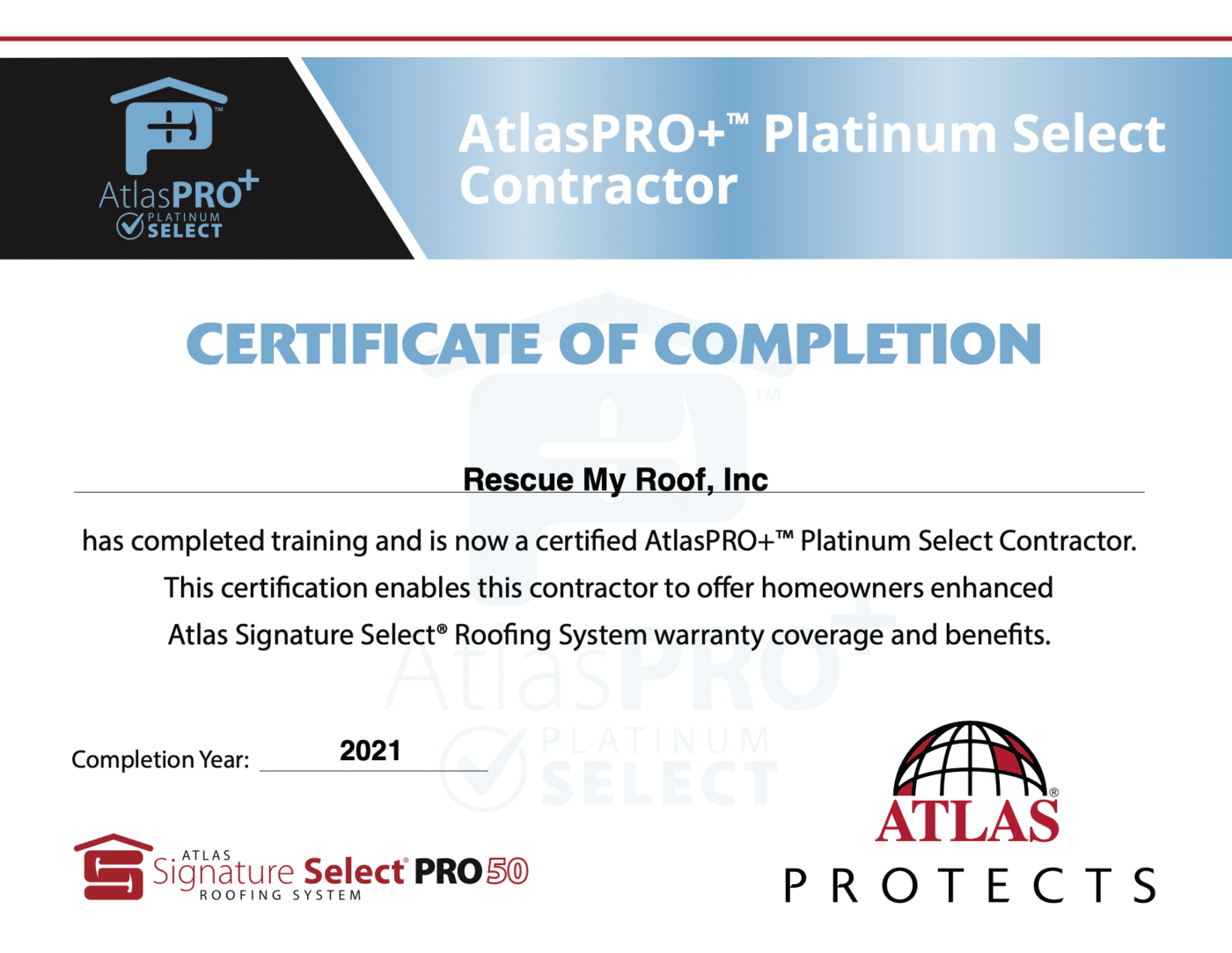 ATLAS Pro+ Platinum Select Contractor
