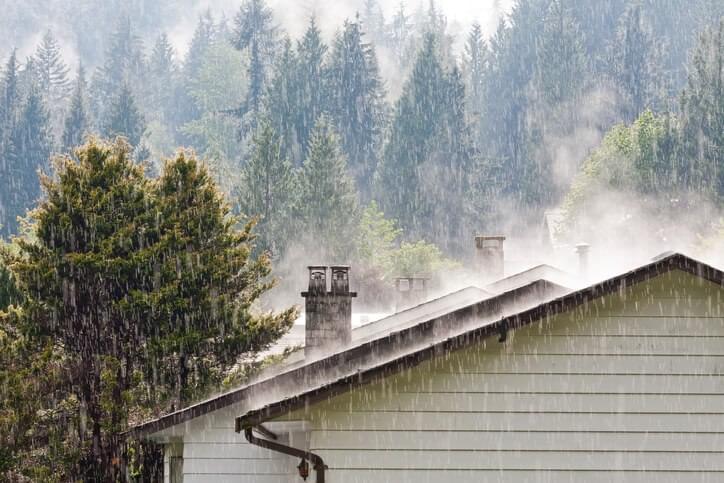 Bad weather, like rain, can delay a roof replacement